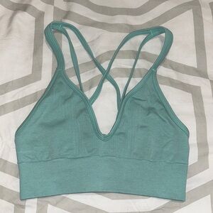 LULULEMON Size 4 Seamlessly Plunge Sports Bra Heathered Opal